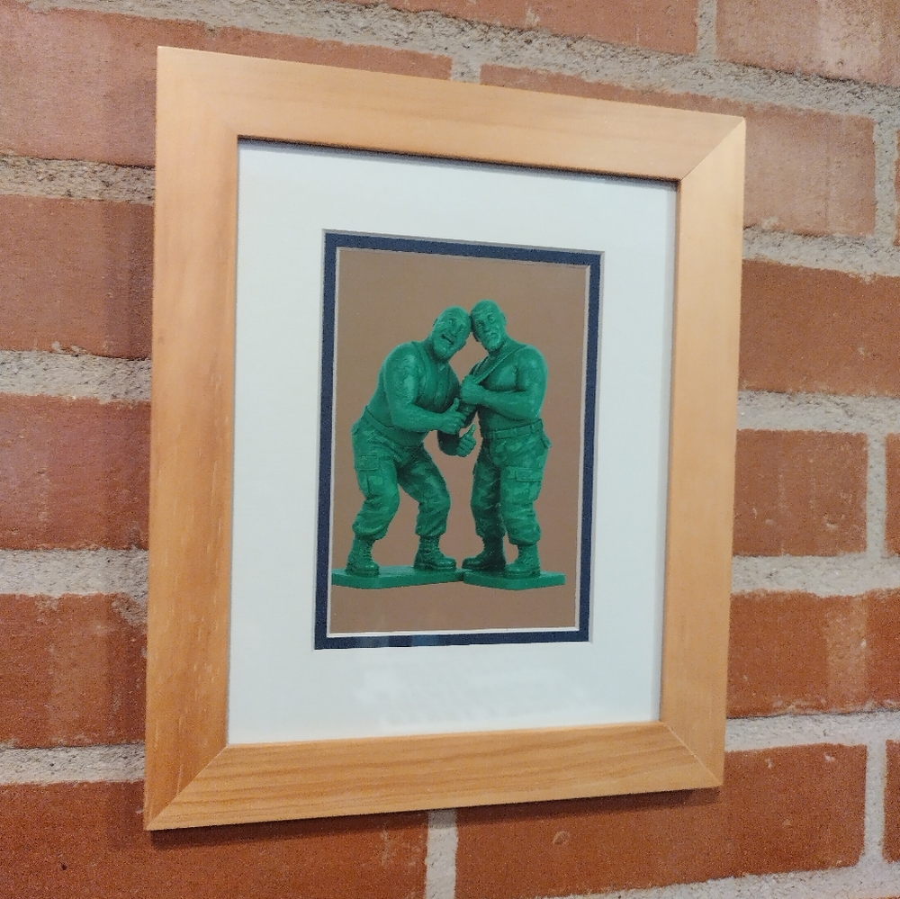 Bushwackers Vintage WWF Wrestling Tag Team Plastic Army Men Framed Art Print